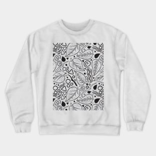 Leaf Doodle Seamless Surface Pattern Design Crewneck Sweatshirt